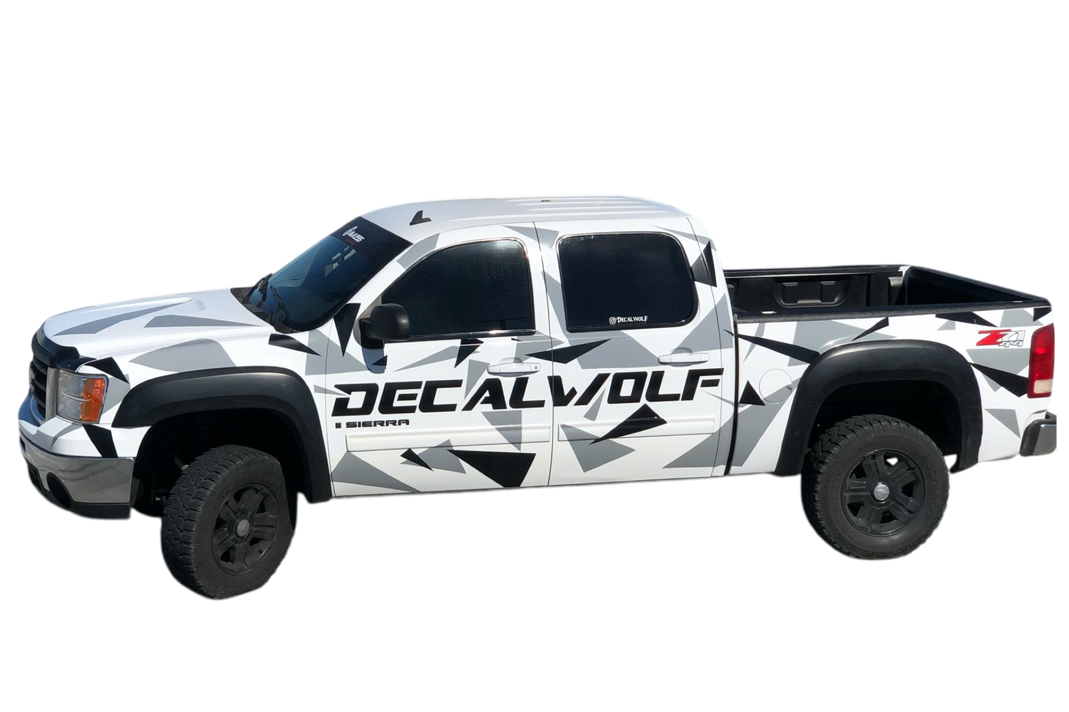 Decalwolf 2009 GMC Sierra custom commercial wrap