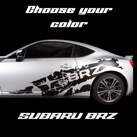 Subaru BRZ Graphics Black Decal set decalwolf