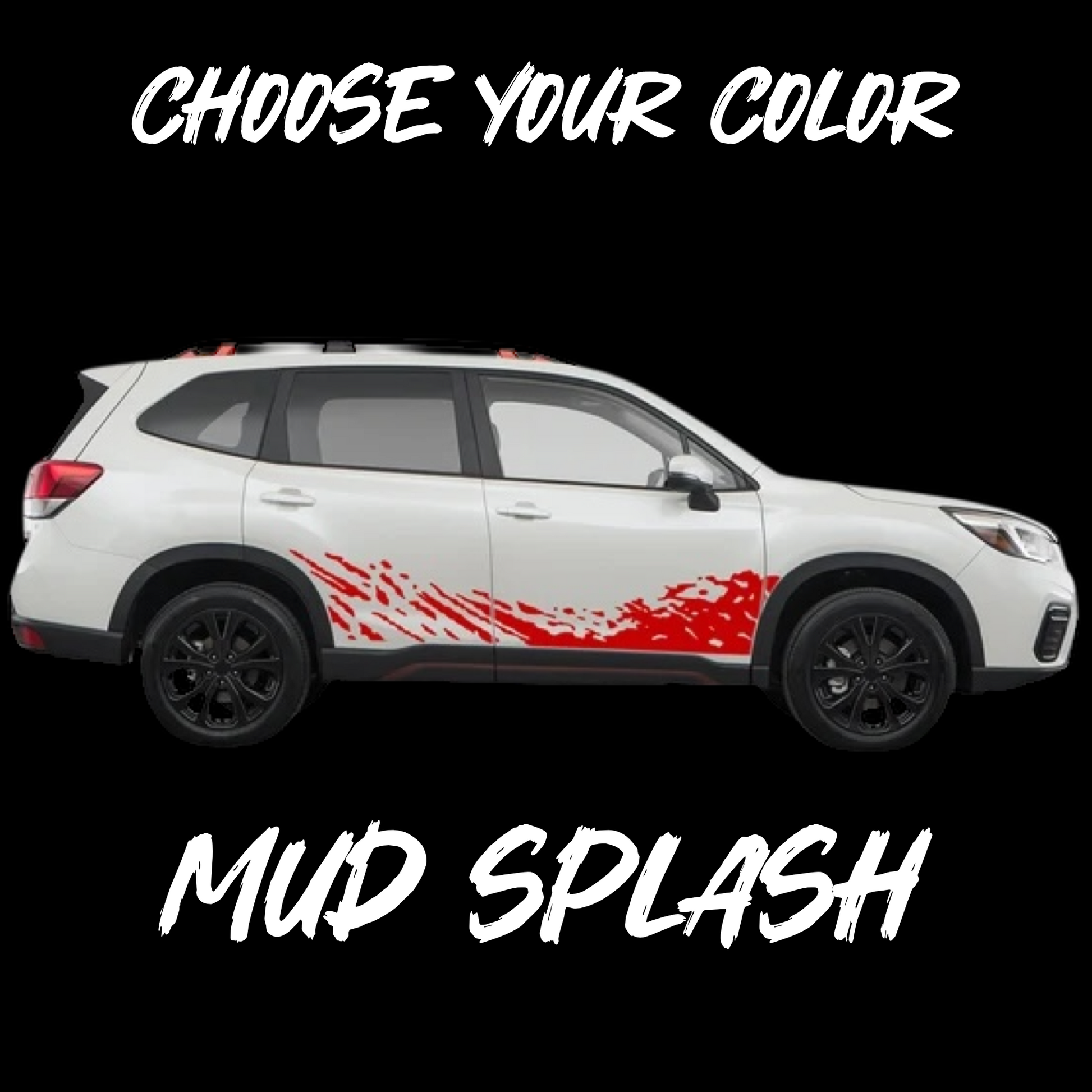 Decalwolf - Subaru Mud Splash WRX Forester Outback Decal Graphics set